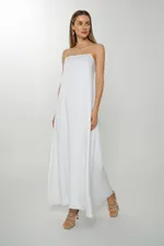 Платье-комбинация Alexandra Talalay А-силуэта AD044 белое