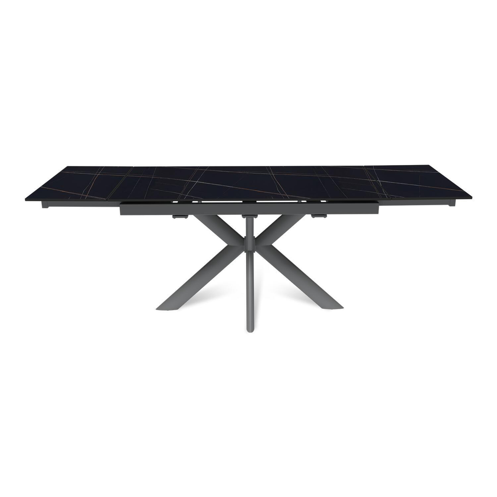 Стол раскладной Strong (140+40+40), керамика матовая Black Gold