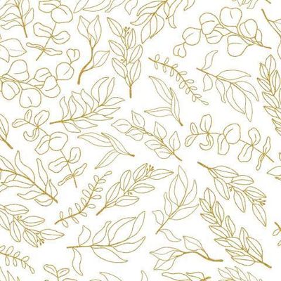 Золотые листья не белом фоне.