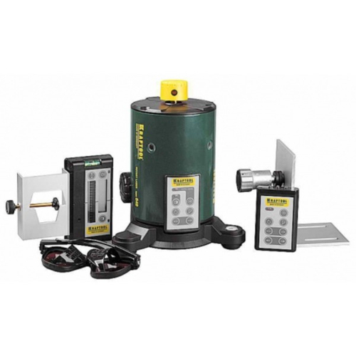 Набор ROTARY LASER, KRAFTOOL 1-34750-H6: Нивелир лазерный, самовыравнивающийся, 6 предметов