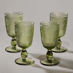 НАБОР БОКАЛОВ "TEMPO" GREEN 4 ШТ./280 МЛ