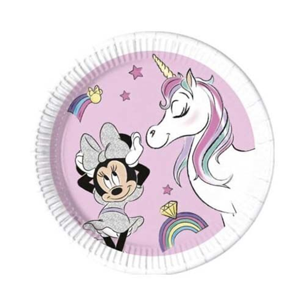 Тарелки ЭКО Минни Единорог 23 см, 8 шт
