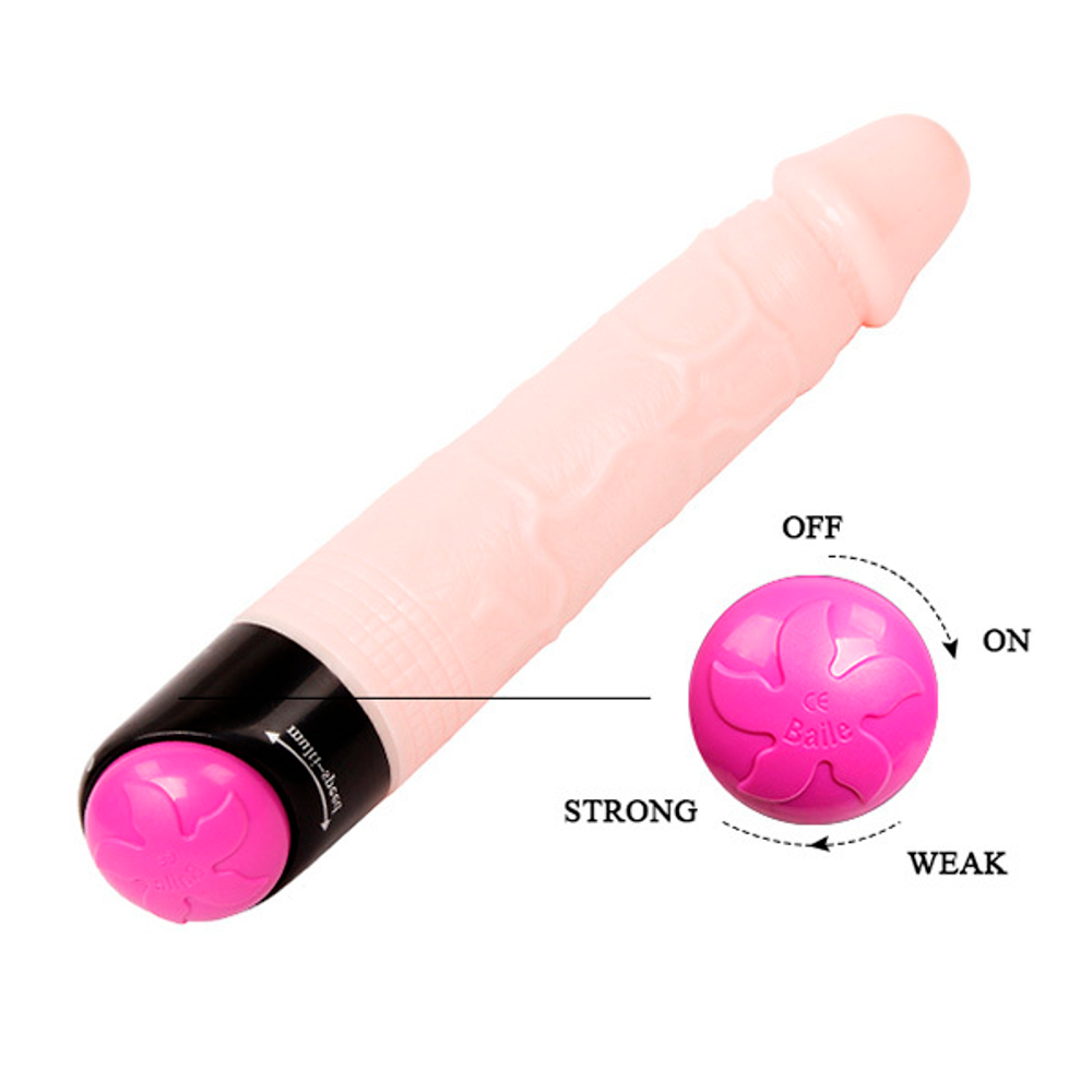 Телесный вибратор-ротатор 24см Baile Flesh Vibe BW-006099