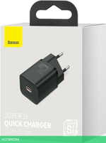 Сетевое зарядное устройство Baseus Super Si 25W EU Black (CCSP020101)