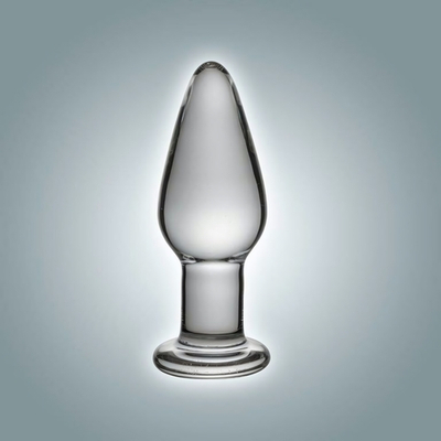 Коническая анальная втулка из стекла - 11 см. (Цвет: прозрачный)