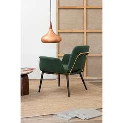 Кресло Hilde, темно-зеленое букле