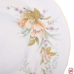 Набор тарелок глубоких Bernadotte Зеленый цветок 23 см(6 шт)