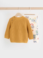 Вязаные свитер и легинсы в комплекте для малышей Next N22-310, Горчичный, Молочный