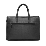FAIRWHALE Top Grain Cow Leather Laptop Bag, Handbag, Briefcase Large Men"s Black