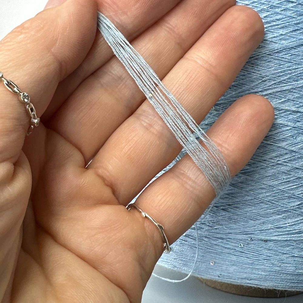 DIAMOND ; 100% тенсель, нанопайетки 1мм; 2000м /100гр; col. TS11, цвет: голубой, пайетки бриллиантовая россыпь; S508
