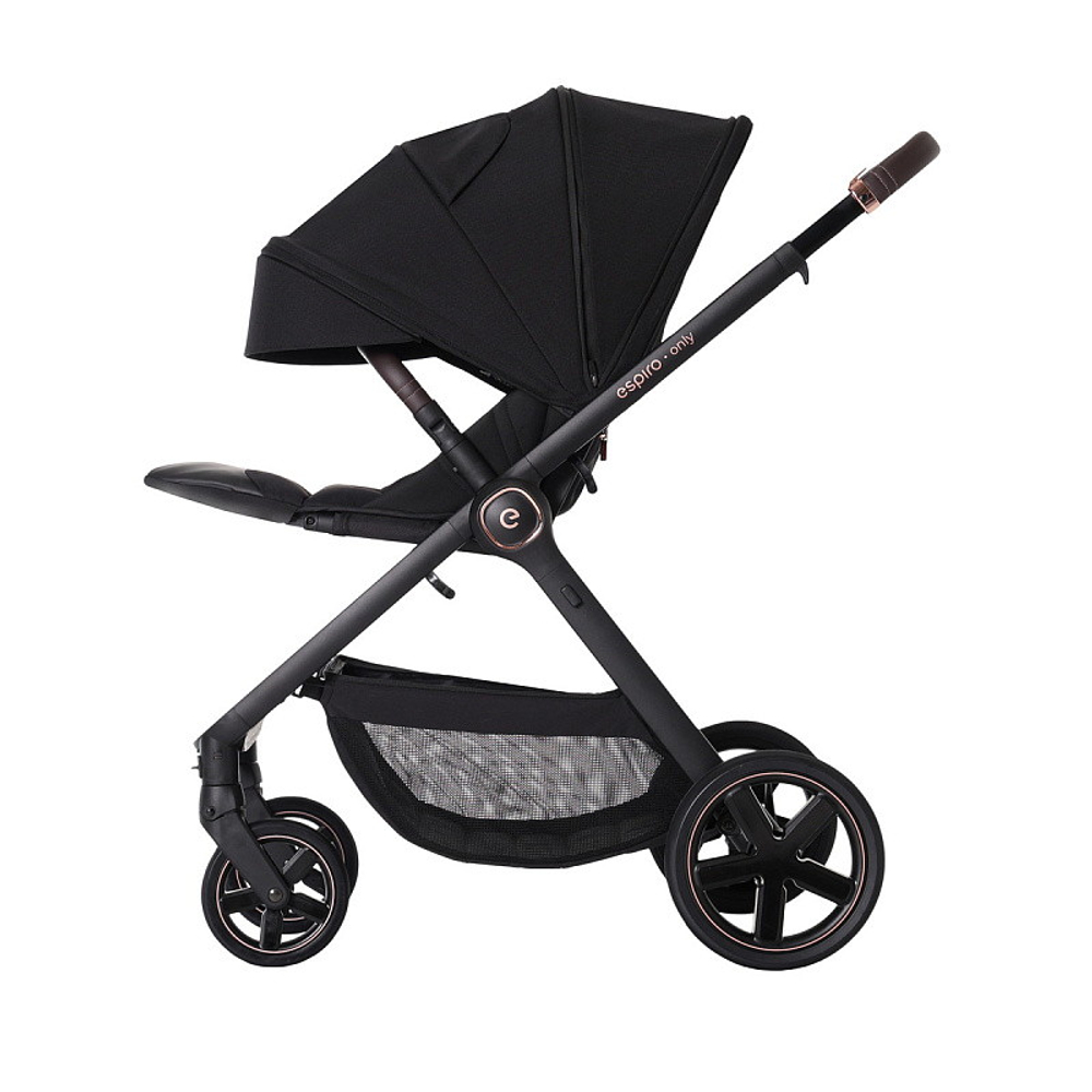 Детская коляска 3 в 1 Espiro Only 2025 и автокресло Pi Begie 410 stylish black / Бежевый (Beige 109)