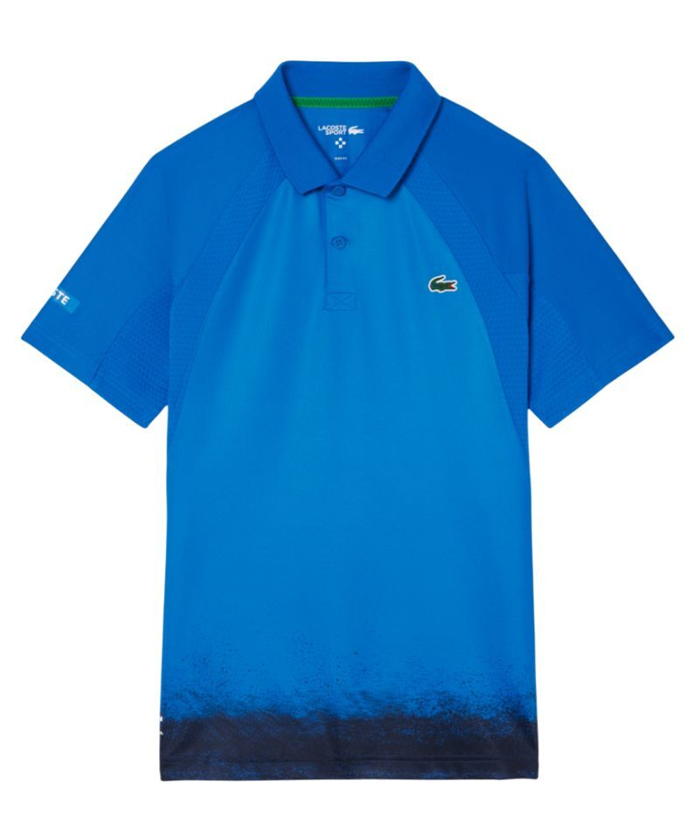 Мужское теннисное поло Lacoste Tennis x Daniil Medvedev - небесный