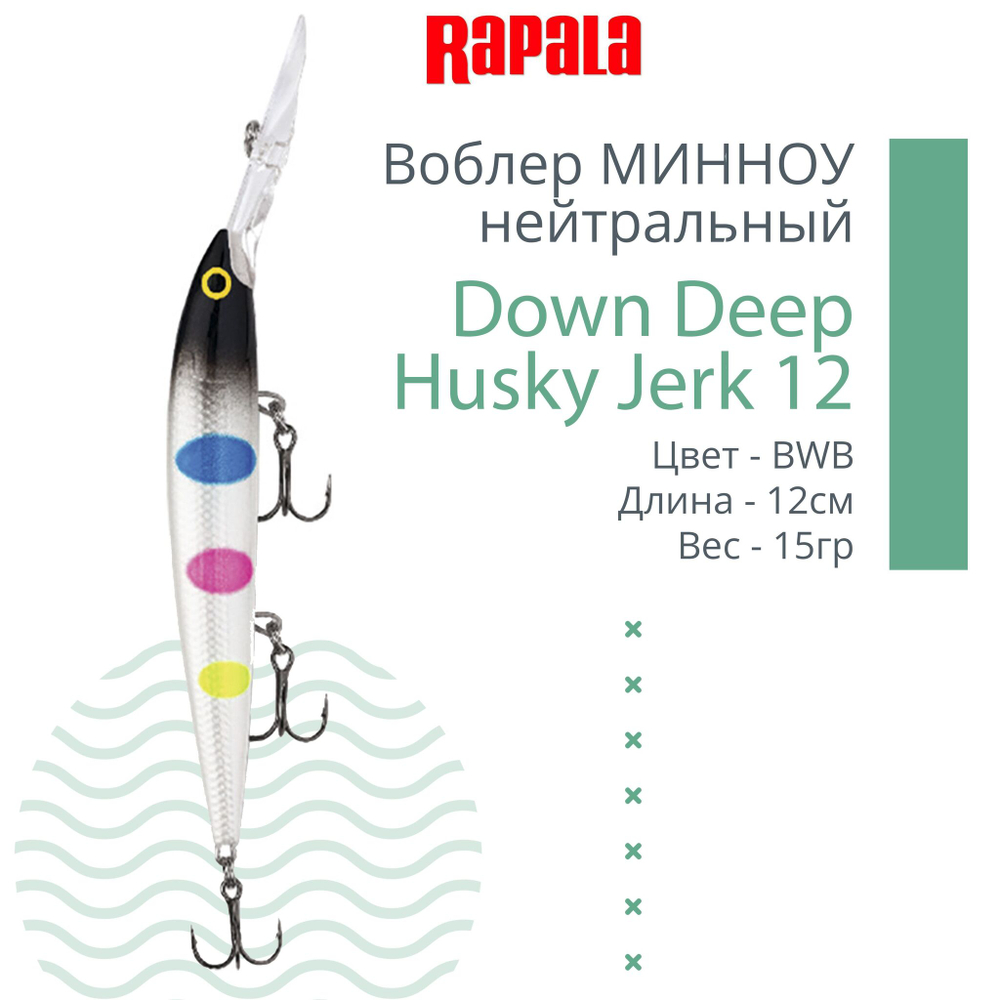 Воблер RAPALA Down Deep Husky Jerk 14, 14см, 23гр, цвет GF