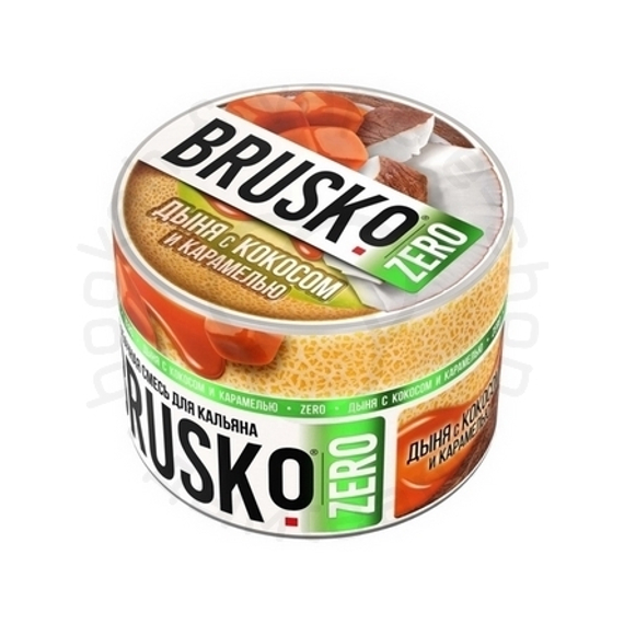 Бестабачная смесь для кальяна BRUSKO, 50 г, Дыня с кокосом и карамелью, Zero (М)