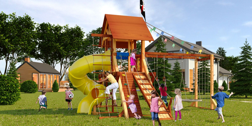 Деревянный игровой комплекс Савушка Lux - 5