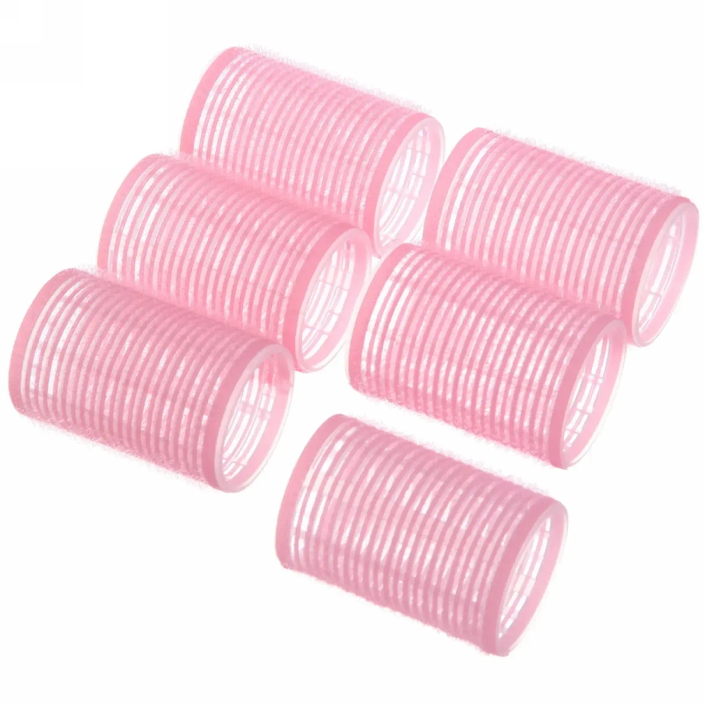 Бигуди липучки, 6шт., однотонные, цвет микс, d-4см