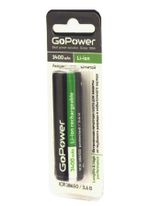 Аккумуляторы GoPower Li-lON ICR18650 3400mAh РСВ (с защитой) блистер