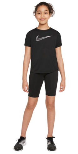 Футболка для девочки теннисная Nike Dri-Fit One SS Top GX G - черный
