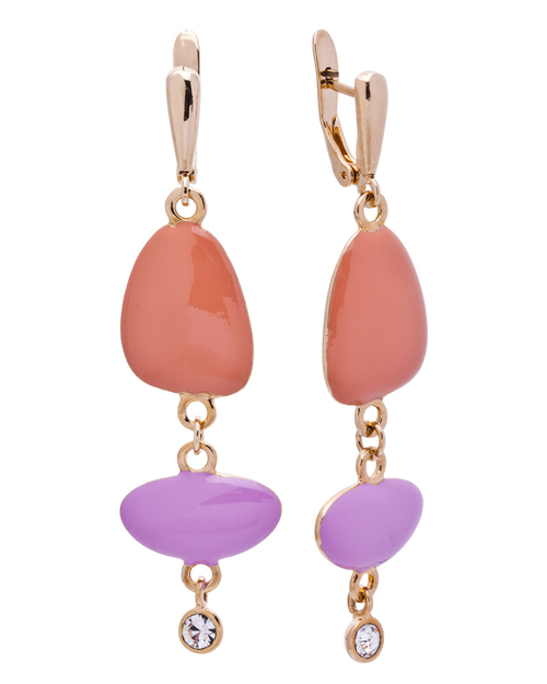 "Лусертна 1" серьги в золотом покрытии из коллекции "Пудра" от Jenavi  с английским замком