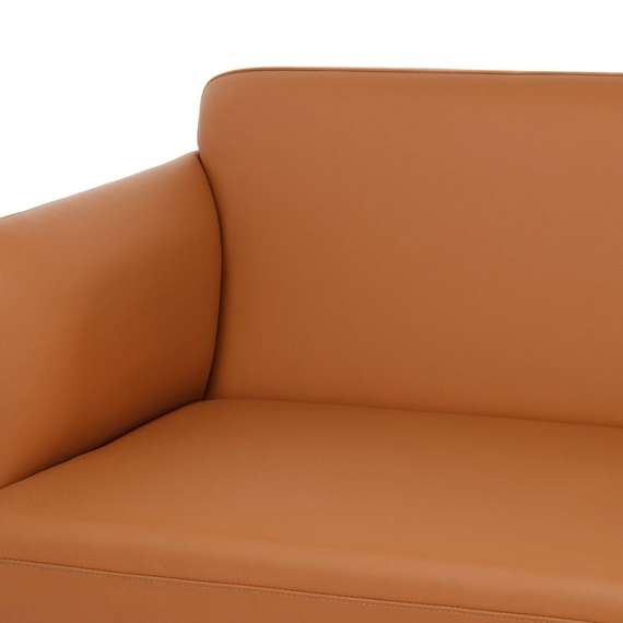 Диван Bisq 211 см, коричневая кожа