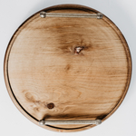 Круглый сервировочный поднос Art of Siberia с ручками для подачи блюд 380 мм. WS2