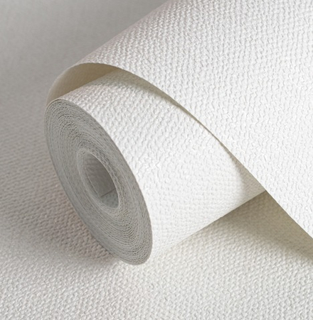 Обои бумажные однотонные белые без подгона 53 см Д996-00