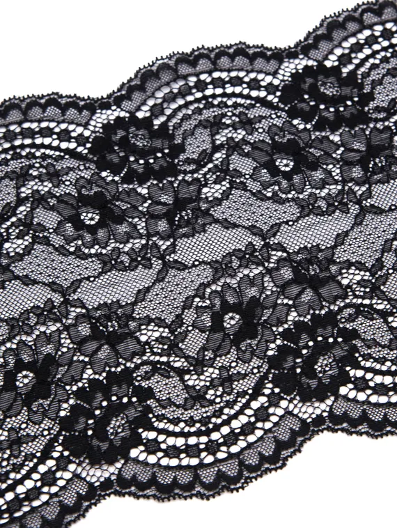 291 Кружево эластичное 19 см, Италия, черный