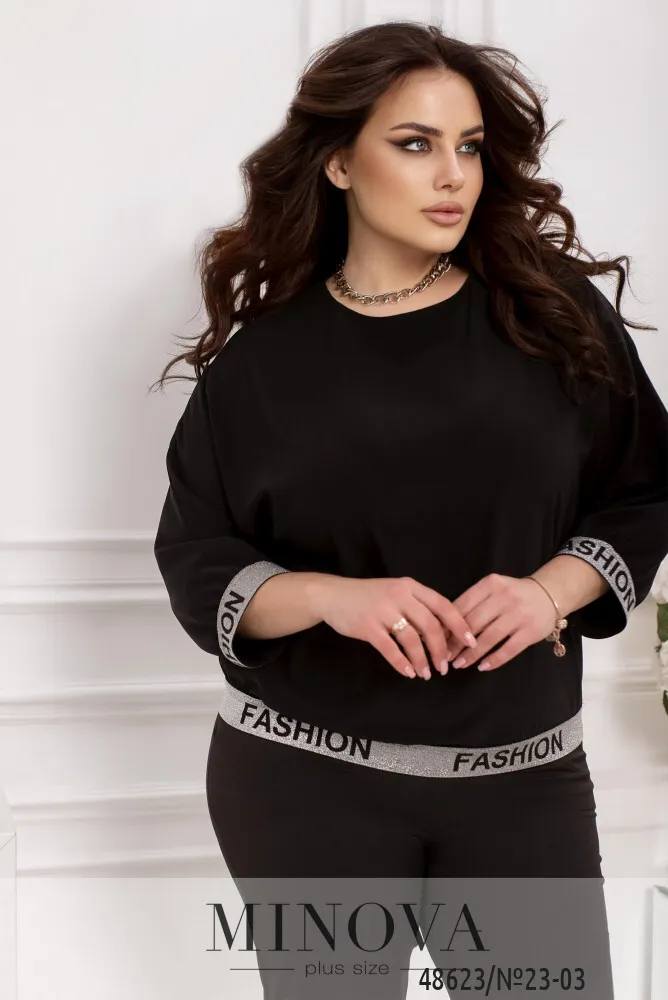 Блуза 23-03-черный Minova