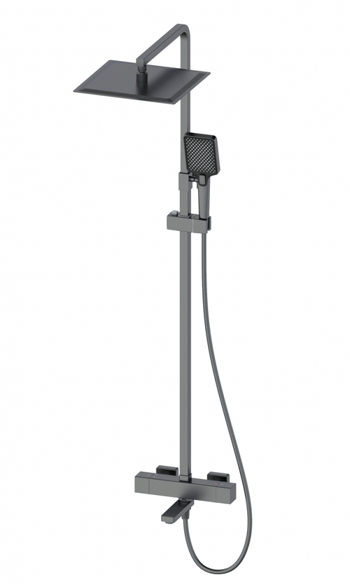 Душевая система с термостатом WONZON & WOGHAND, Темный графит (WW-88739901-BGM)