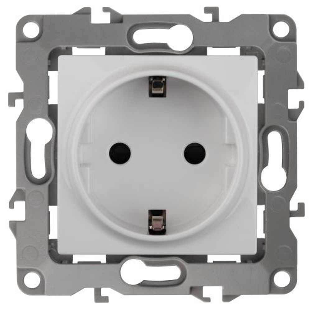 Розетка 1-м СП Эра12 12-2102-01 16А IP20 16AX 250В 2P+E Schuko защ. шторки механизм бел. Эра Б0014687 Розетка 1-м СП Эра12 12-2102-01 16А IP20 16AX 250В 2P+E Schuko защ. шторки механизм бел. Эра Б0014687