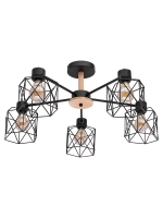 Люстра потолочная E27*60W Black лофт