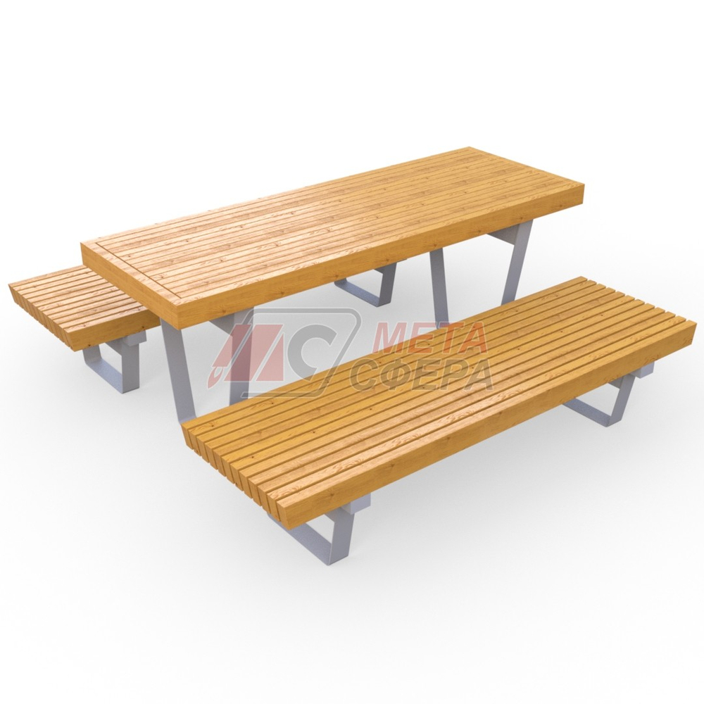 Стол уличный с лавками Rail Road 02