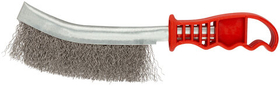 Корщетка с изогнутой пластиковой ручкой, стальная тип А 38407 КУРС