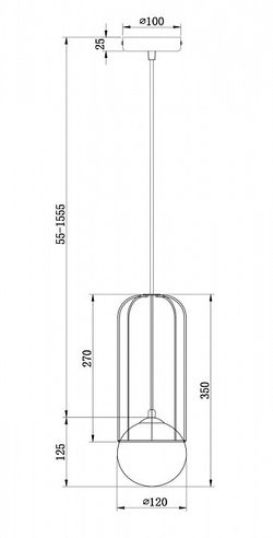 Подвесной светильник Maytoni Telford P361PL-01G