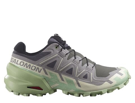 Кроссовки для бега женские Salomon Speedcross 6 W Серо-Зеленые