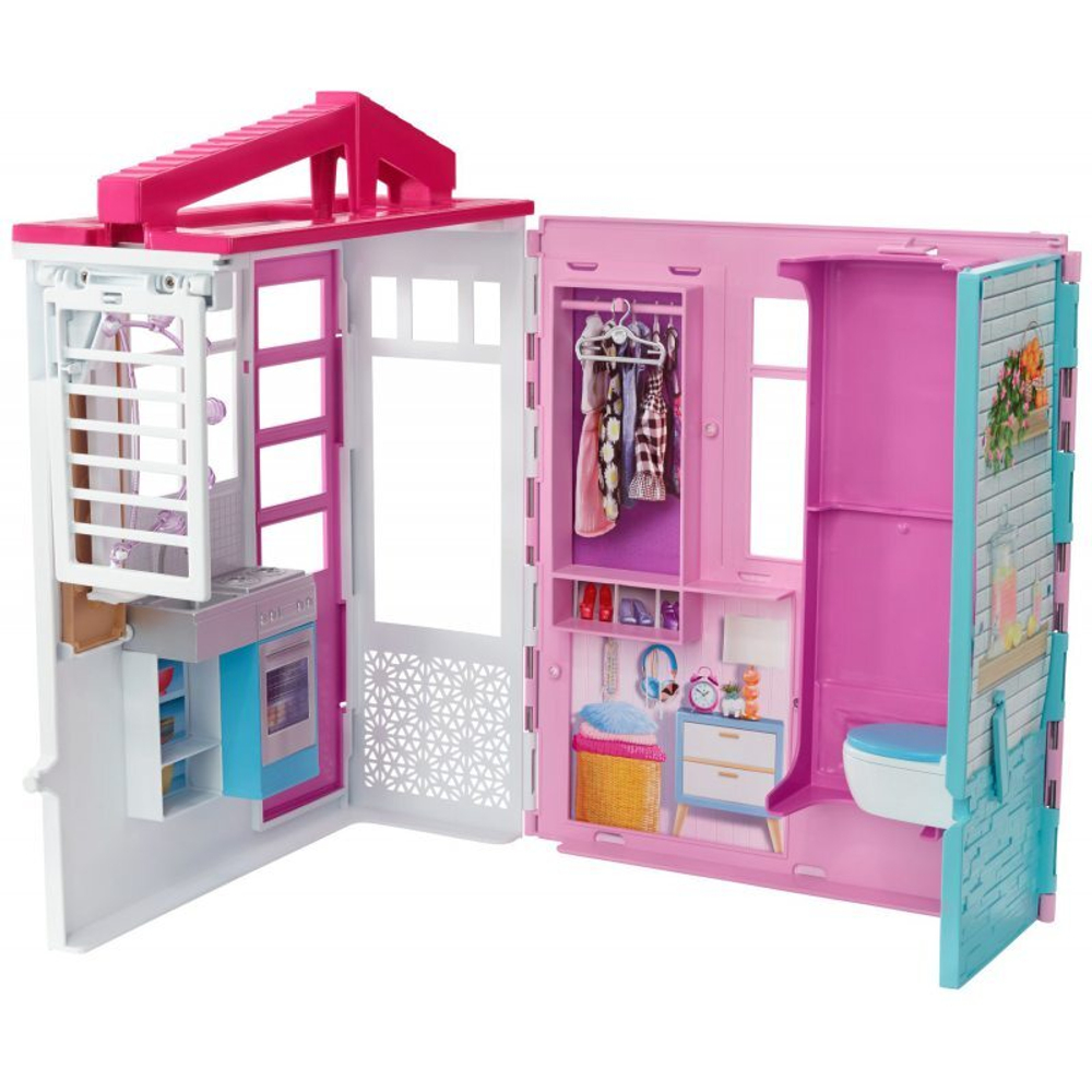 Barbie Dollhouse складной кукольный домик FXG54