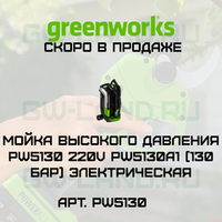 Мойка высокого давления Greenworks PW5130 220V PW5130A1 (130 бар) электрическая
