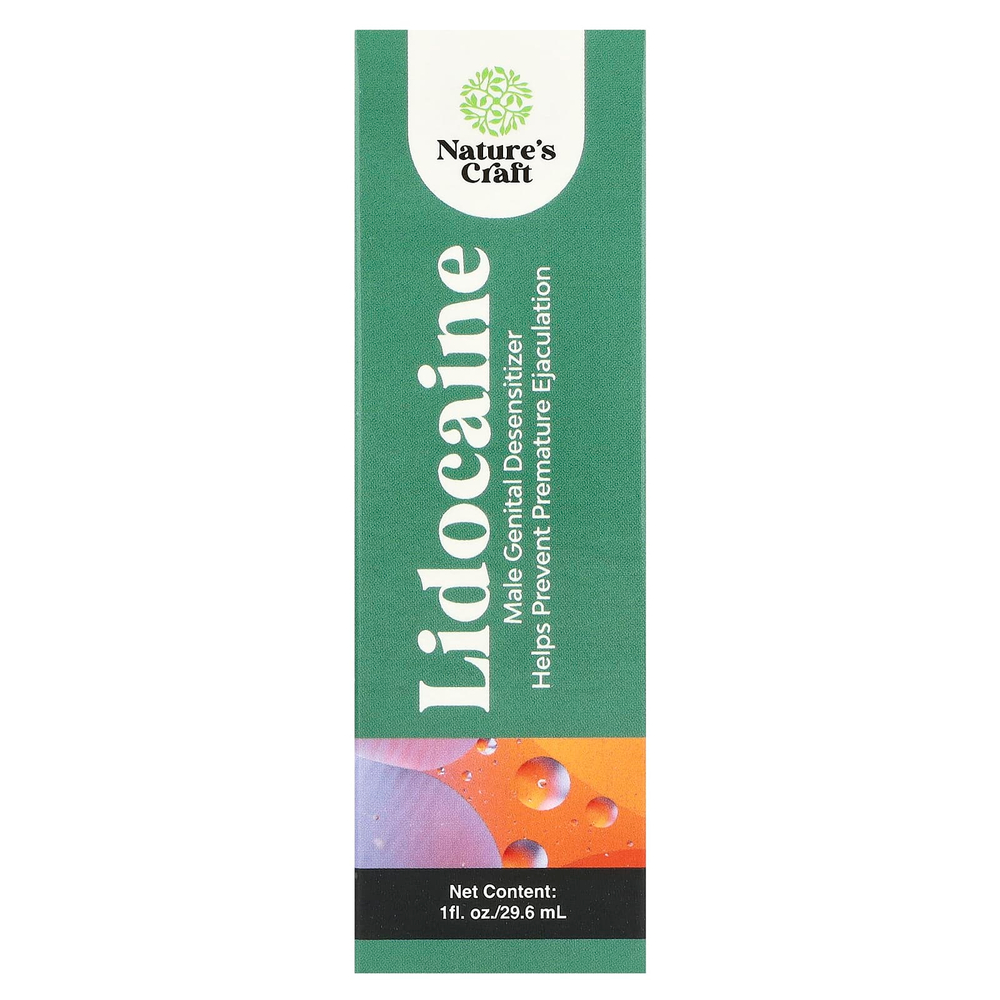 Nature's Craft, Лидокаин, десенсибилизатор мужских половых органов, 10 мг, 29,6 мл (1 жидк. Унция)