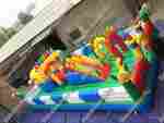 Коммерческий надувной батут "Радужный город" 10*6*3 м