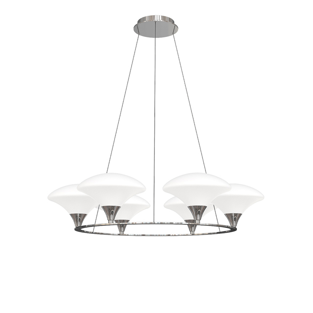 Люстра 8001/6H Chrome/White