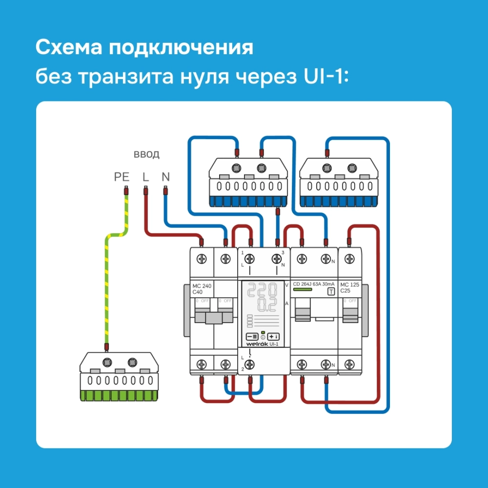 Вольтамперметр Welrok UI-1 red
