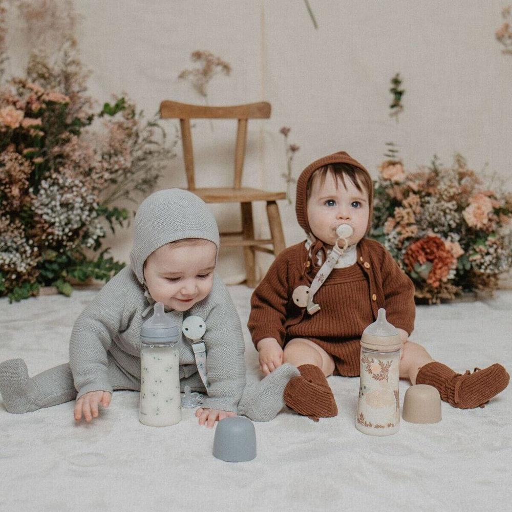 Антиколиковая бутылочка для кормления Suavinex Poetry SX PRO 360 мл, 6 мес+, бежевая