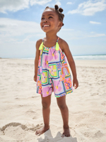 Комбинезон летний для девочки Next AC9-277, Розовый, Салатовый