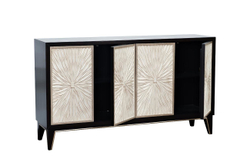 Комод с дверцами на деревянных ножках 90x41x157см Garda Decor цвет эспрессо