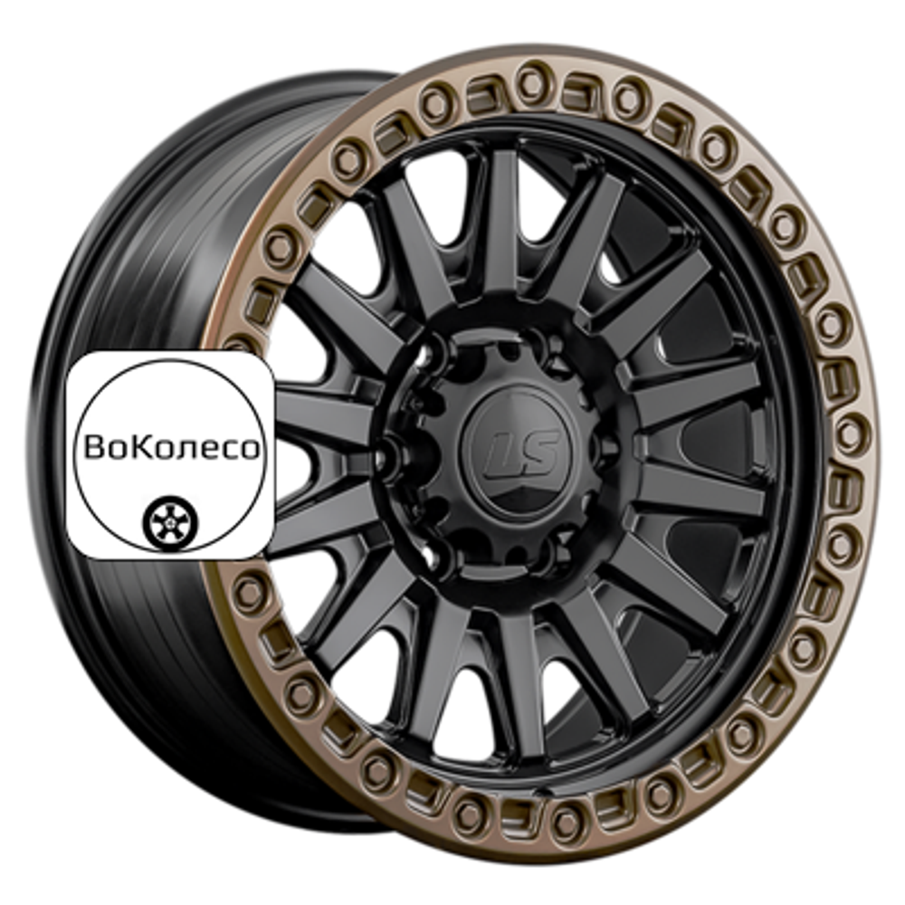 9x17/5x150 ET25 D110,1 RC90 BKS+BZSDSL (конус, Колпак+лого) LS FlowForming