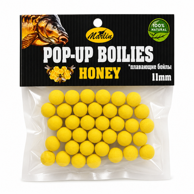 Бойлы Насадочные Плавающие "POP-UPS" в пакете №11 (20гр). Мёд