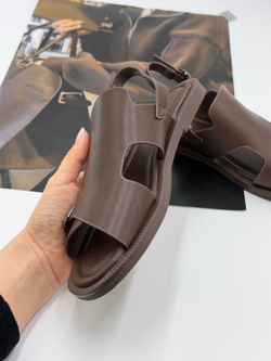 Босоножки женские натуральная кожа арт. PEAG 126-5 цвет "коричневый"