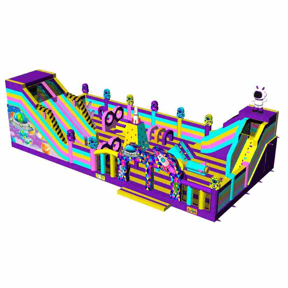 Коммерческий надувной батут «Космический калейдоскоп» 17,5*8,5*6 м