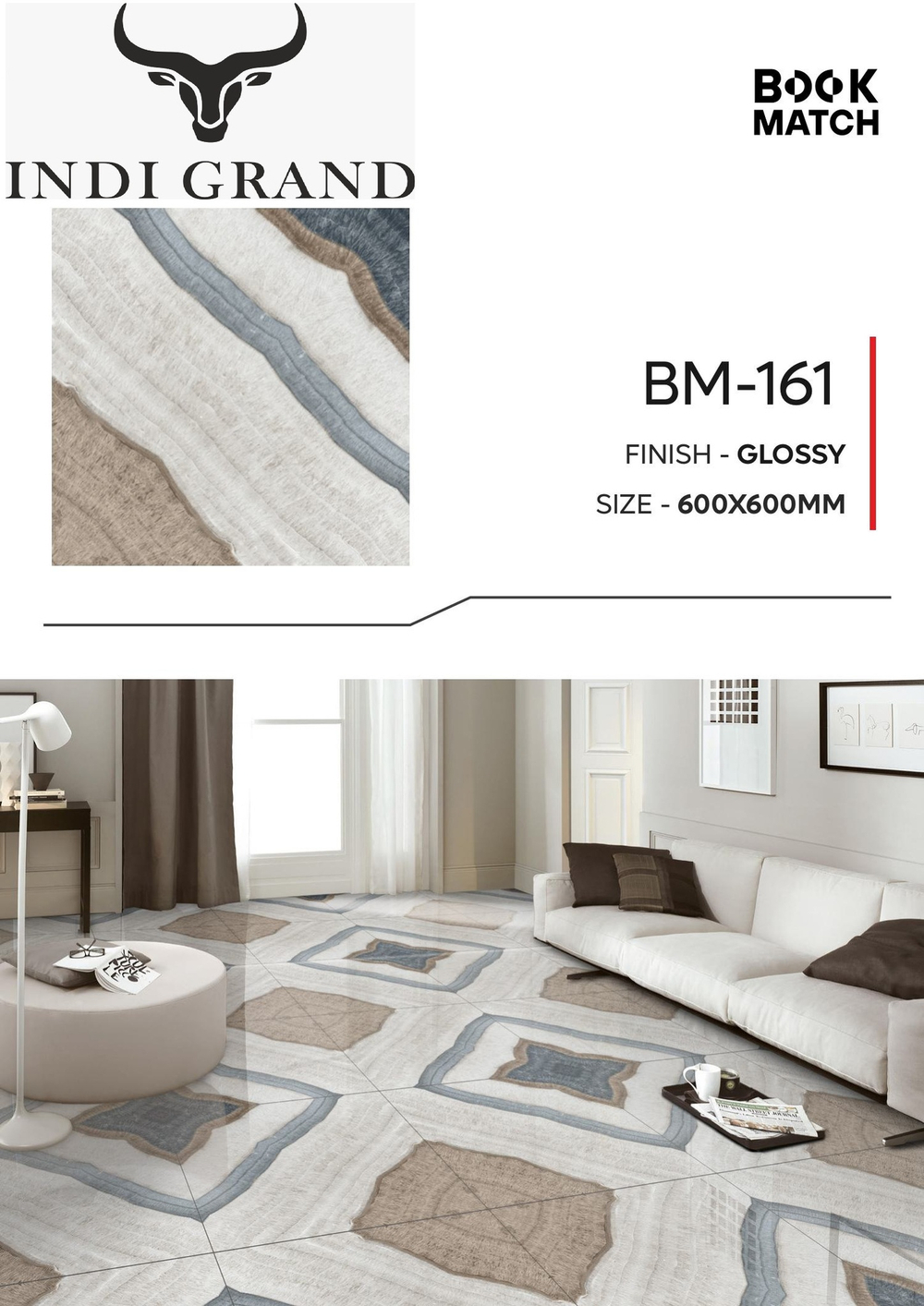 Керамогранит Book Match BM-161 60х60