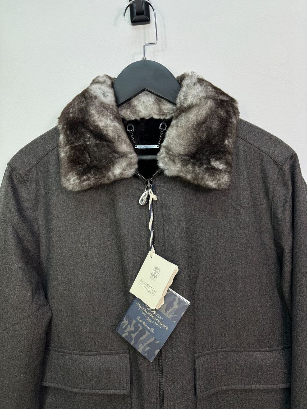 Кашемировая куртка Brunello Cucinelli с мехом